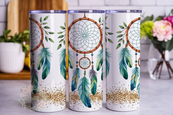 Boho Dreamcatcher Feathers 20oz Tumbler