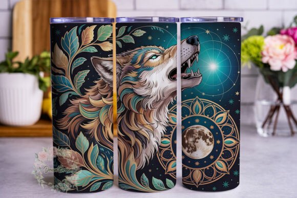 Celestial Howling Wolf Skinny Tumbler Review