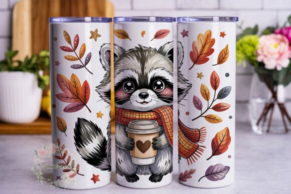 Cozy Raccoon Fall Coffee Tumbler Wrap Review