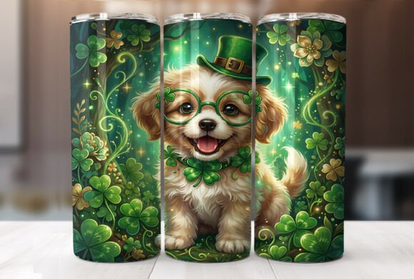 Dog Lover St Patrick s Day Tumbler Wrap