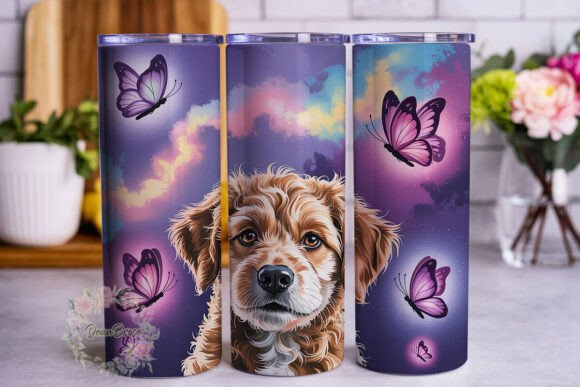 Fluffy Dog Galaxy Butterfly 20oz Tumbler Review