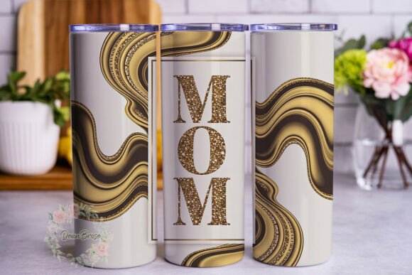 Gold Glitter MOM Fluid Art Review