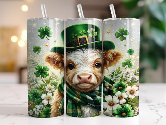 Highland Cow Shamrock St Patrick Tumbler Review