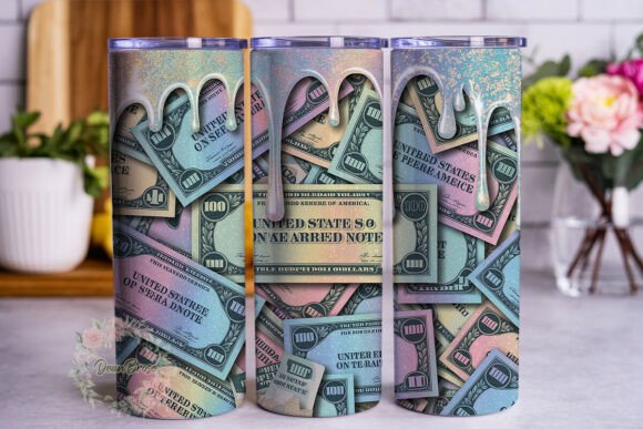 Holographic Money Drip 20oz Tumbler Wrap Review