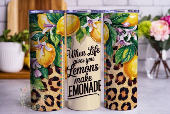 Lemonade Glitter Leopard 20oz Wrap Review