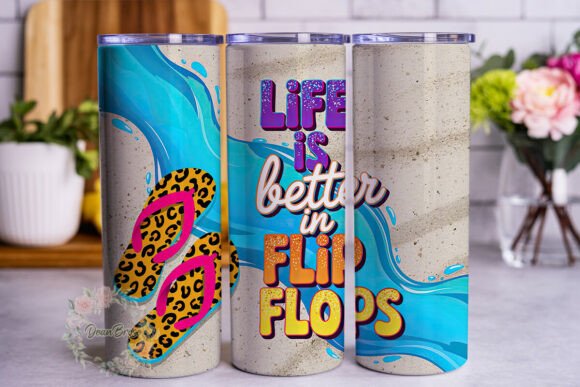 Life is Better Flip Flops 20oz Tumbler Design Review