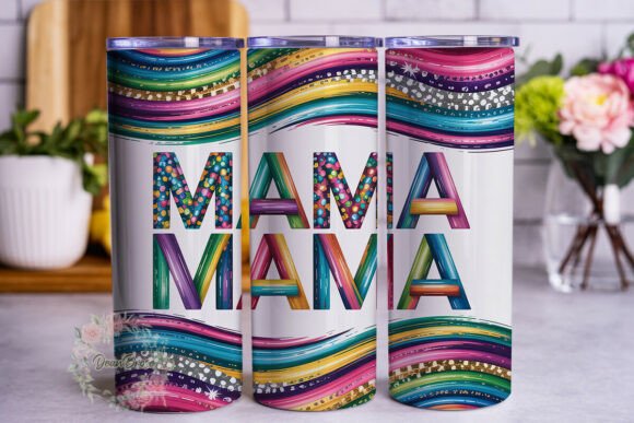 Mama Glitter Brushstroke 20oz Tumbler Design Review