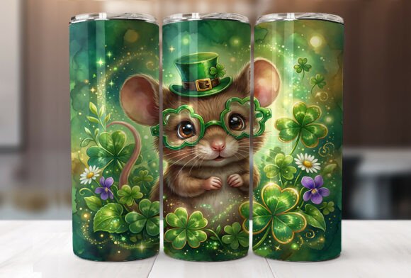 Mouse St. Patrick s Day Tumbler Wrap PNG Review