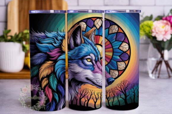 Mystic Wolf Stained Glass 20oz Wrap Review