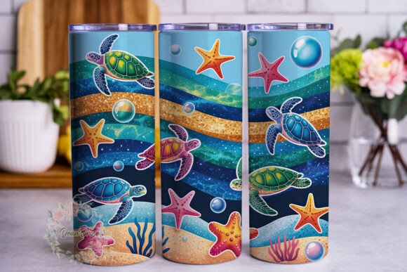 Ocean Sea Turtle Starfish Wrap PNG Review