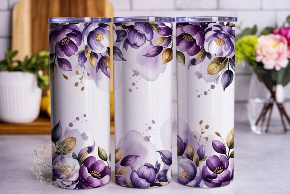Purple Bloom Watercolor 20oz Tumbler Review