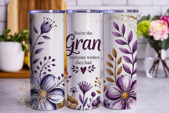 Purple Floral Gran 20oz Tumbler Wrap Review