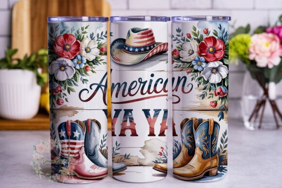 Rustic Patriotic Floral Tumbler Design Review