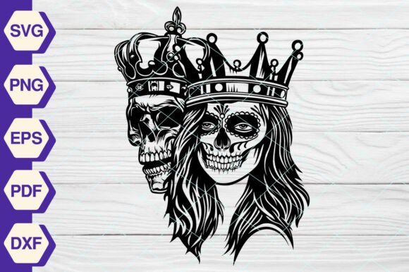 Skull King with Queen SVG - EP389: A Designer's Review