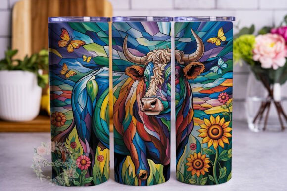 Stained Glass Highland Cow 20oz Wrap Review