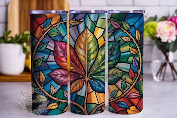 Stained Glass Leaf 20oz Tumbler Wrap Review