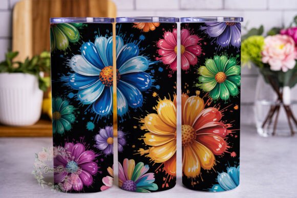 Vibrant Floral Paint Splatter Tumbler Review