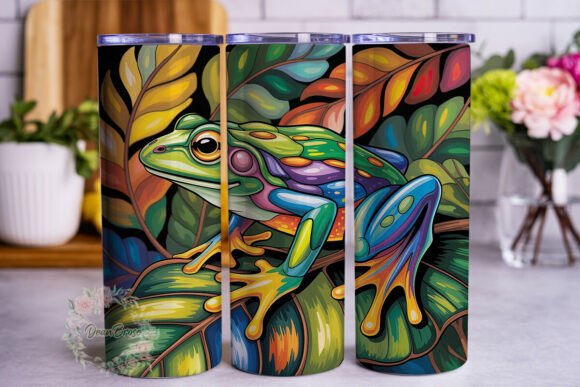 Vibrant Stained Glass Frog Tumbler Wrap Review