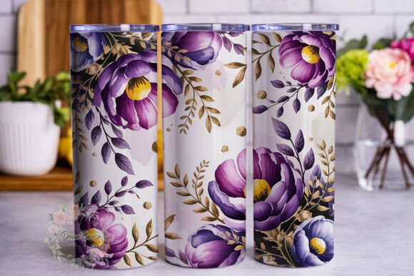 Violet Gold Floral 20oz Tumbler Wrap Review
