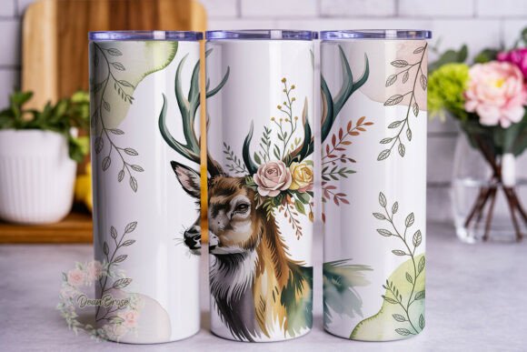 Watercolor Deer Floral 20oz Tumbler Wrap Review