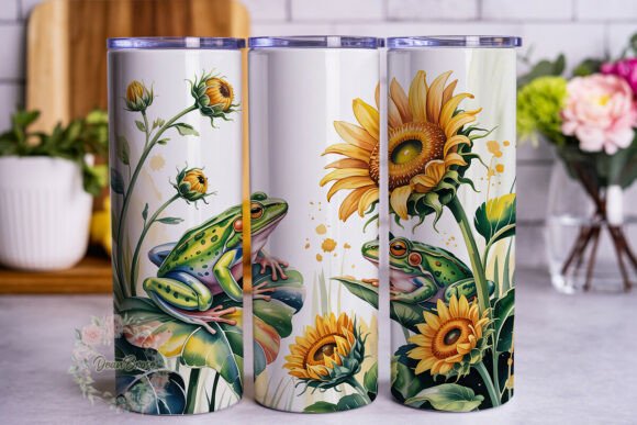Watercolor Frogs Sunflowers 20oz Wrap Review